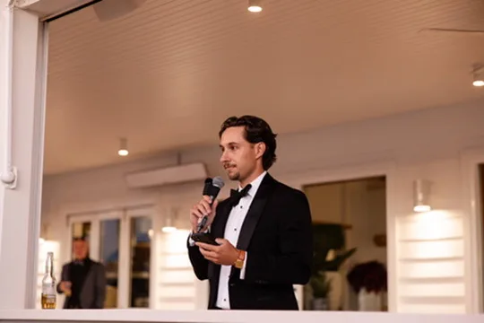 Jack giving a speech at an event